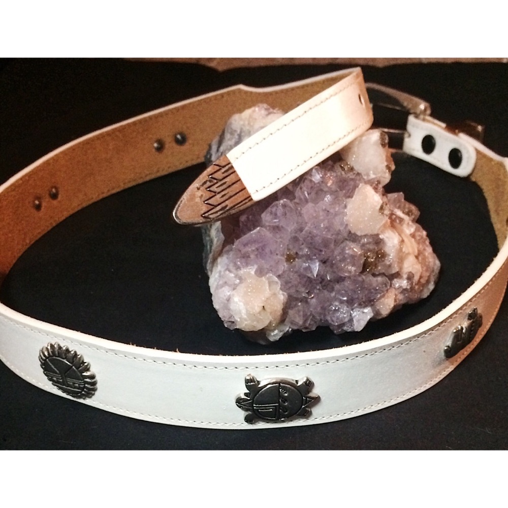 Vintage genuine leather waist belt